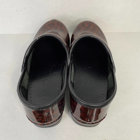 Dansko Tortoise Patent Clogs - Picture 7 of 9